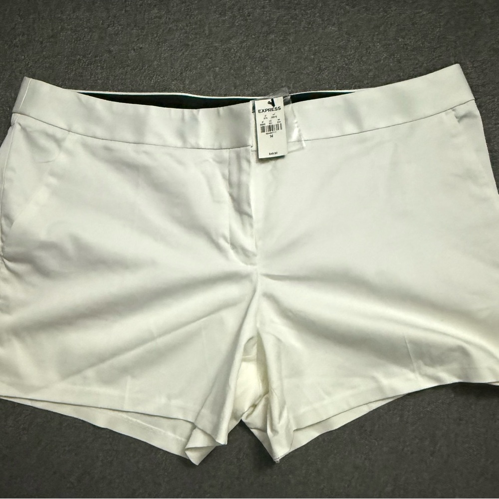 Express White Tailored Shorts Classic Style